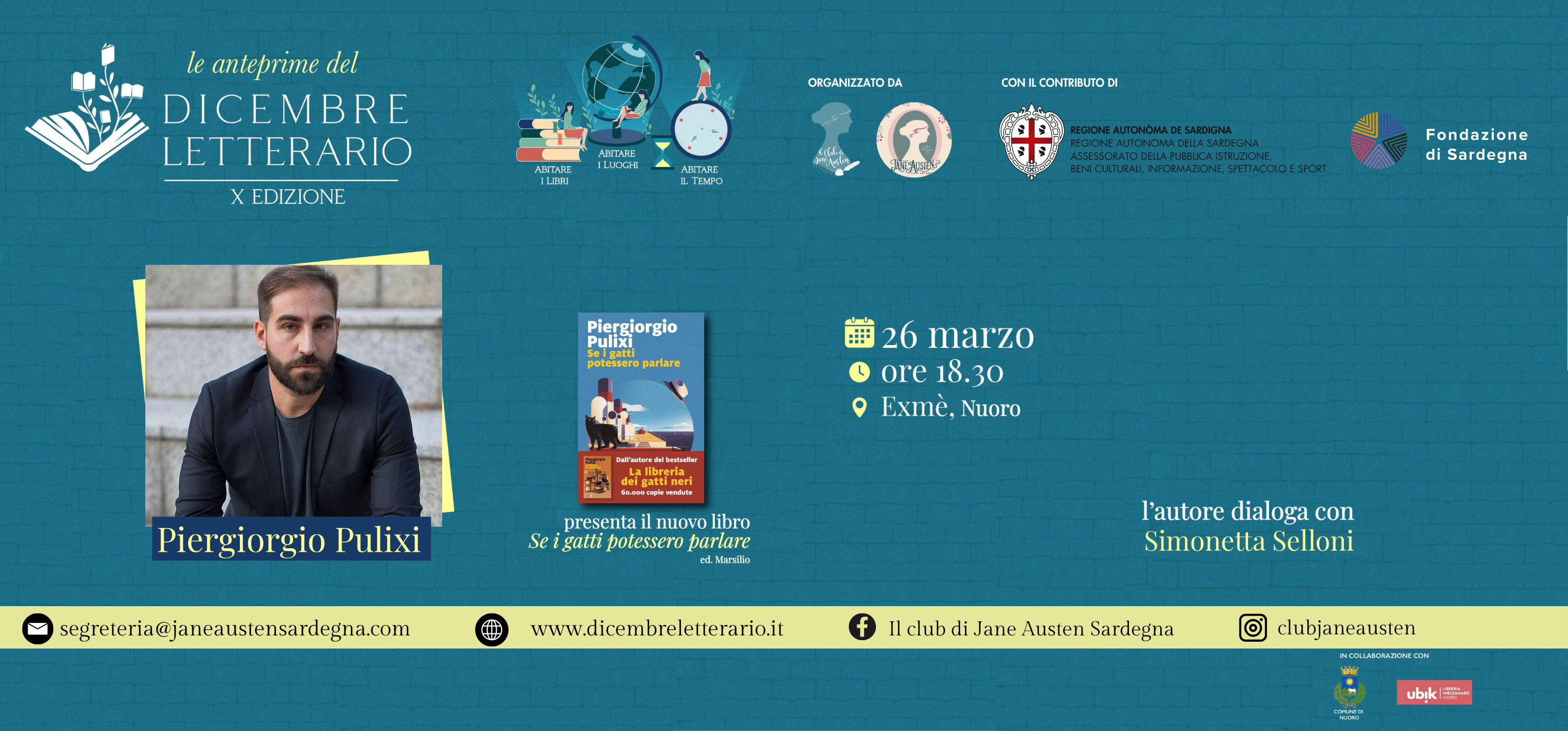 Torna Piergiorgio Pulixi a Nuoro con il suo nuovo romanzo!